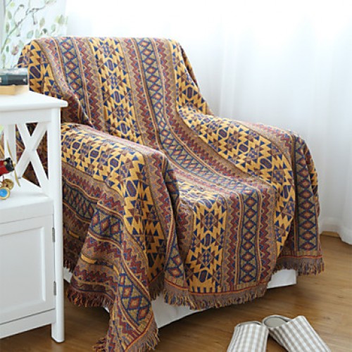 Cotton Bohemia Thickening Line Decorative Carpet Sofa Towel Blanket