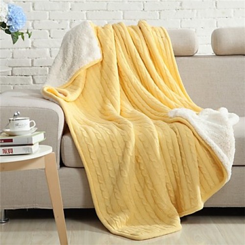 Multicolor Solid Knitted Blanket Bamboo Fiber59"*79"