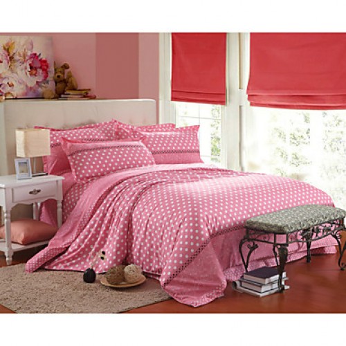  Aloe Brushed Cotton Bedding a Family of Four Active Printing Single or Double QuiltBedding Set