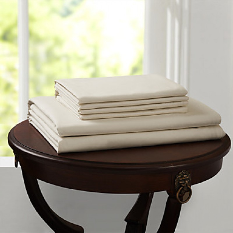 Fitted sheet, 500 TC 100% Cotton Solid Up to 15&qu...