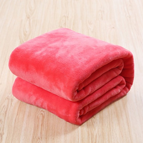 220*240cm Solid Color Plaids Flannel Fleece Blanket