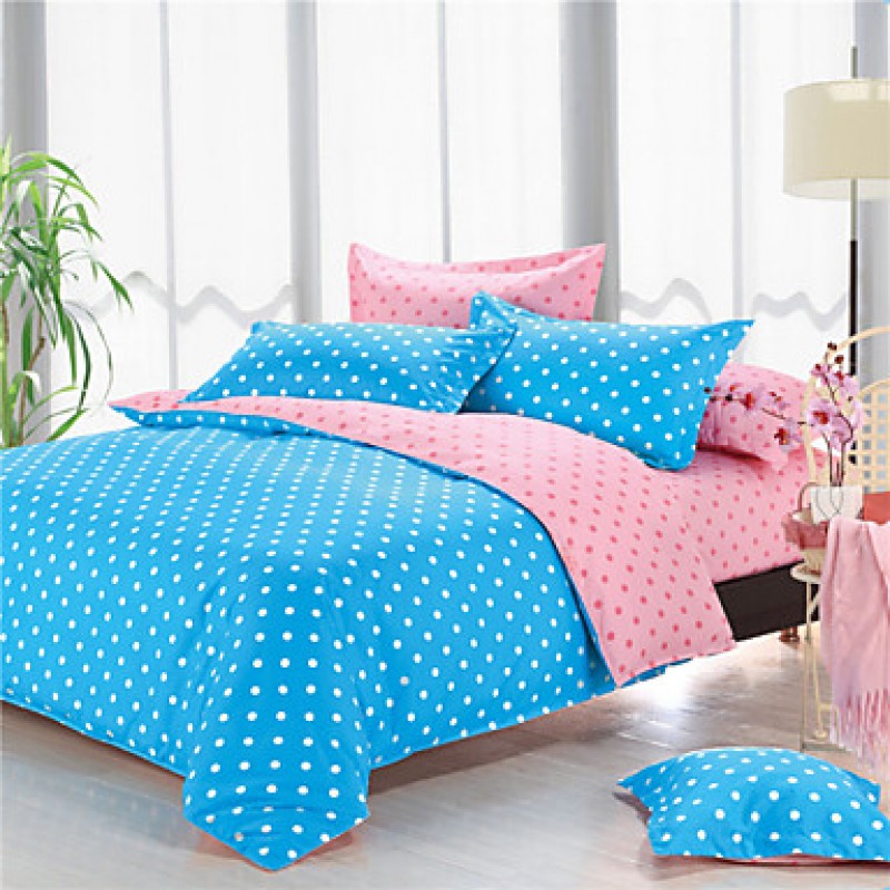 Cotton Duvet Cover Sets 4 Piece Suit Comfort Simpl...