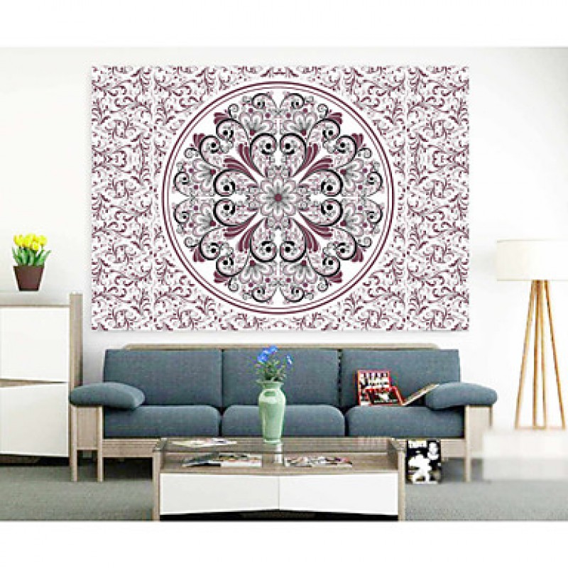 Blooming Indian Tapestry Fabric Mandala Tapestry W...