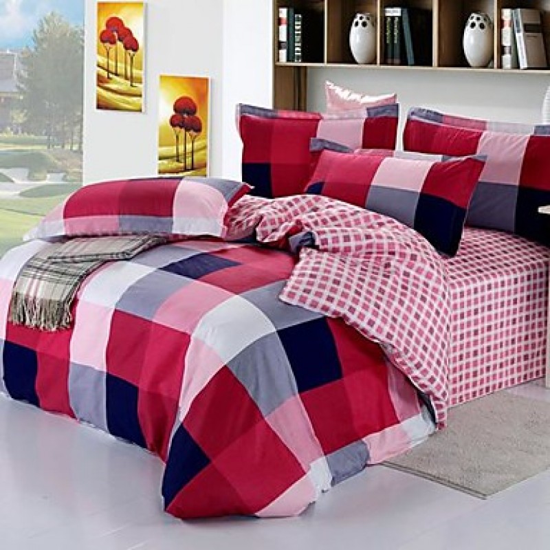 Geometric Cotton 4 Piece Duvet Cover Sets